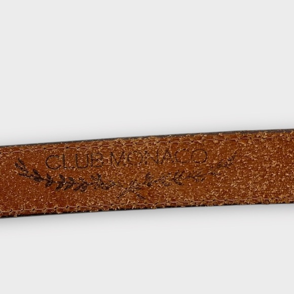 CLUB MONACO vintage brown leather belt size small/medium women’s - Picture 4 of 4